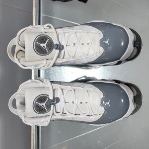 6 rings Jordans 6 youth wolf grey and white